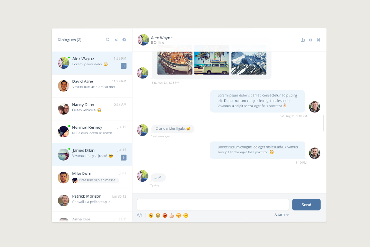 Social UI kit, an UI Kit Template by alexgilev