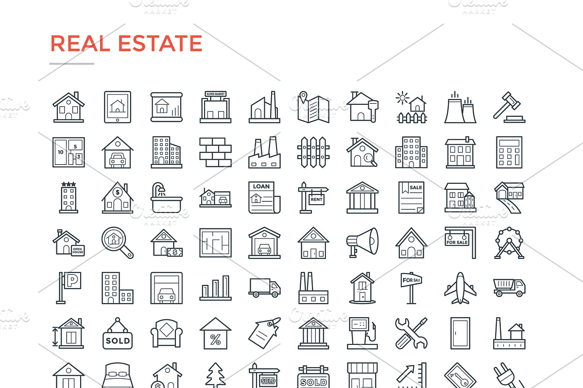 4800 Line Icons Pack, an Outline Icon by Vectors Market (Photo 19 of 20)