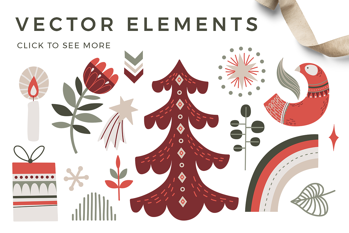 Nordic winter scandi christmas set, an Object Graphic by Beauty Drops (Photo 3 of 8)