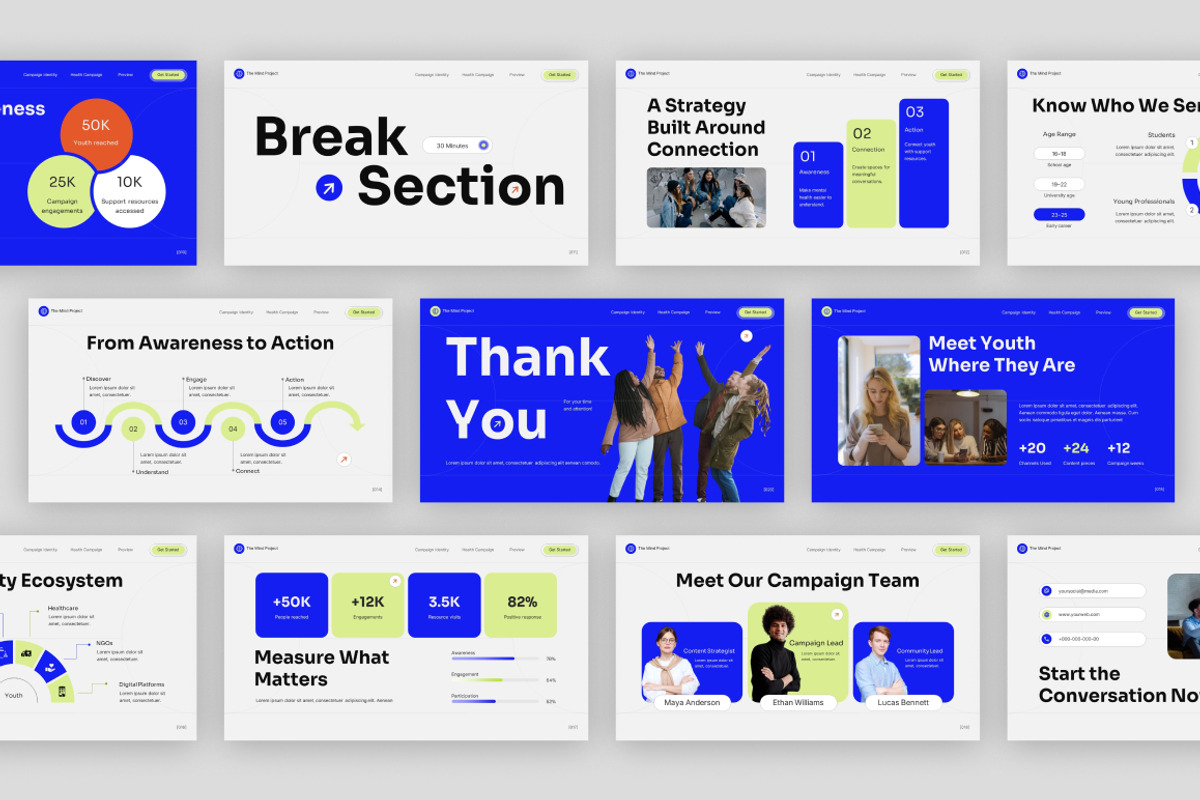 Youth Mental Health Campaign, a Presentation Template by Loin Studio (Photo 4 of 4)