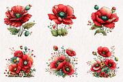 Whimsical Spring Poppy Flowers, an Illustration by CreationArt (Thumbnail 5 of 10)
