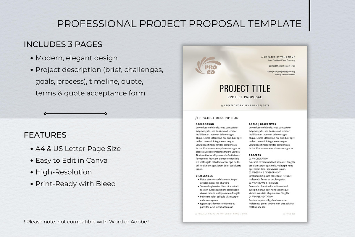 Project Proposal Canva Template preview 2