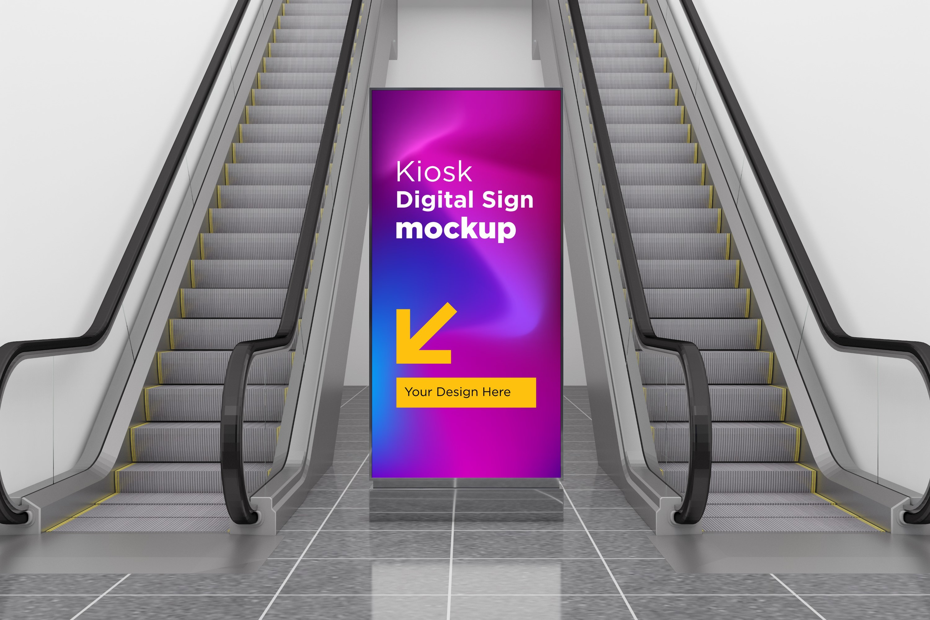 Kiosk Digital Sign Mockup, an Advertising Mockup by shahsoft