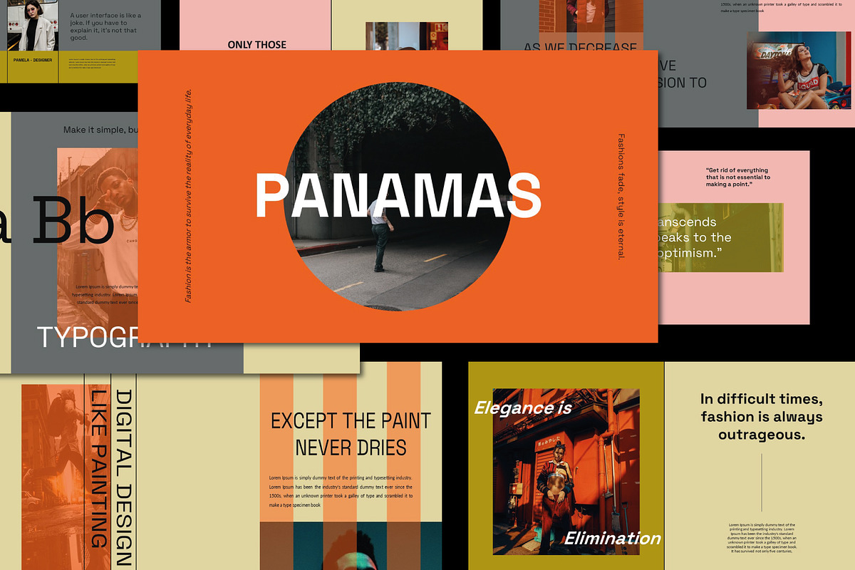 Panamas - Fashion Powerpoint, a Presentation Template by GridlineType (Photo 1 of 10)