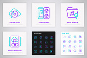 Online Music | 16 Thin Line Icons, an Outline Icon by Alex Blogoodf (Thumbnail 7 of 11)