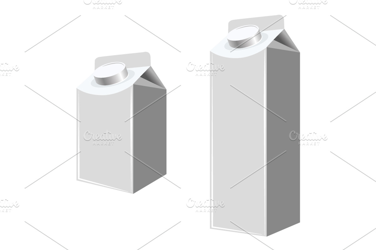 Mockaps packages of dairy products, a Cups & Container Mockup by Adamskyistudio (Photo 4 of 6)