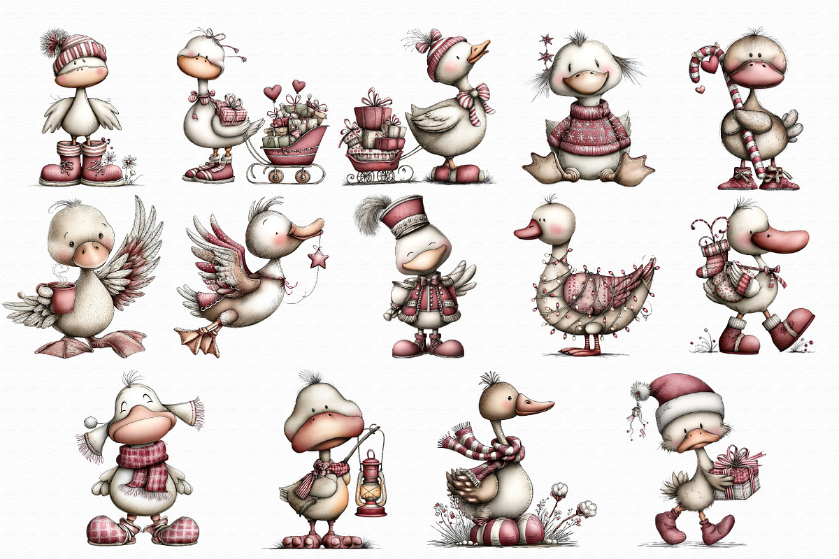 Whimsical Geese Clipart, an Illustration by Libby Wishes (Photo 5 of 6)