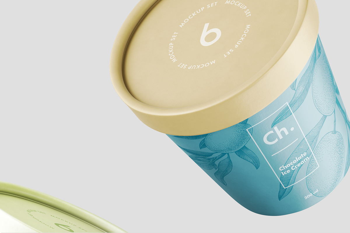 Ice Cream Jar Mockup, a Packaging Mockup by GraphicWave (Photo 2 of 7)