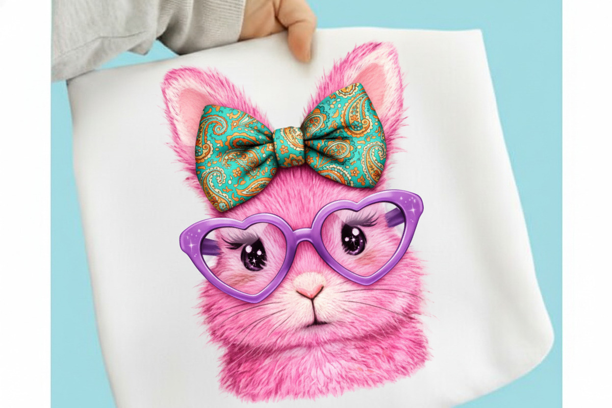 Retro Leopard Happy Easter Bunny Png, an Illustration by designcity5 (Photo 8 of 9)