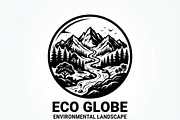 60 Eco Globe Landscape Silhouette, a Technology Illustration by Amazin_art (Thumbnail 27 of 49)