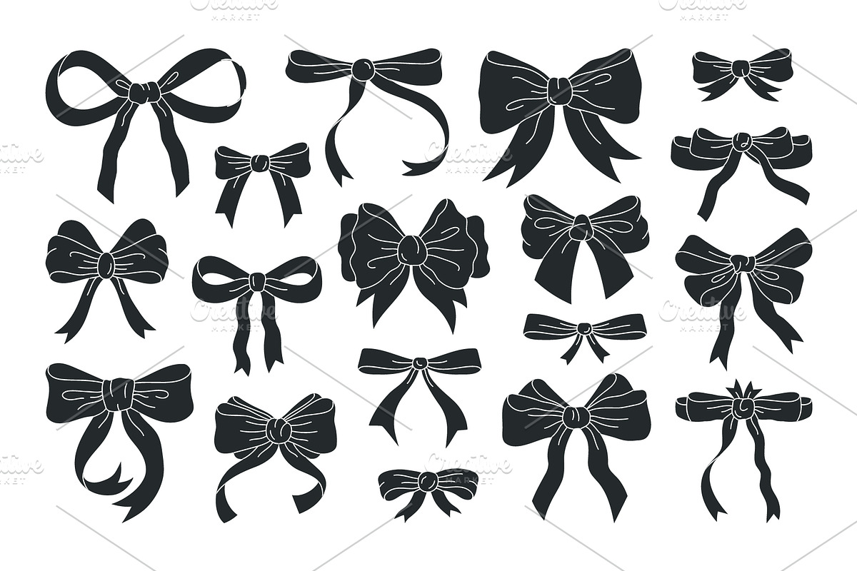 Hand drawn vector bows, a Decorative Illustration by Torontotokio (Photo 4 of 5)