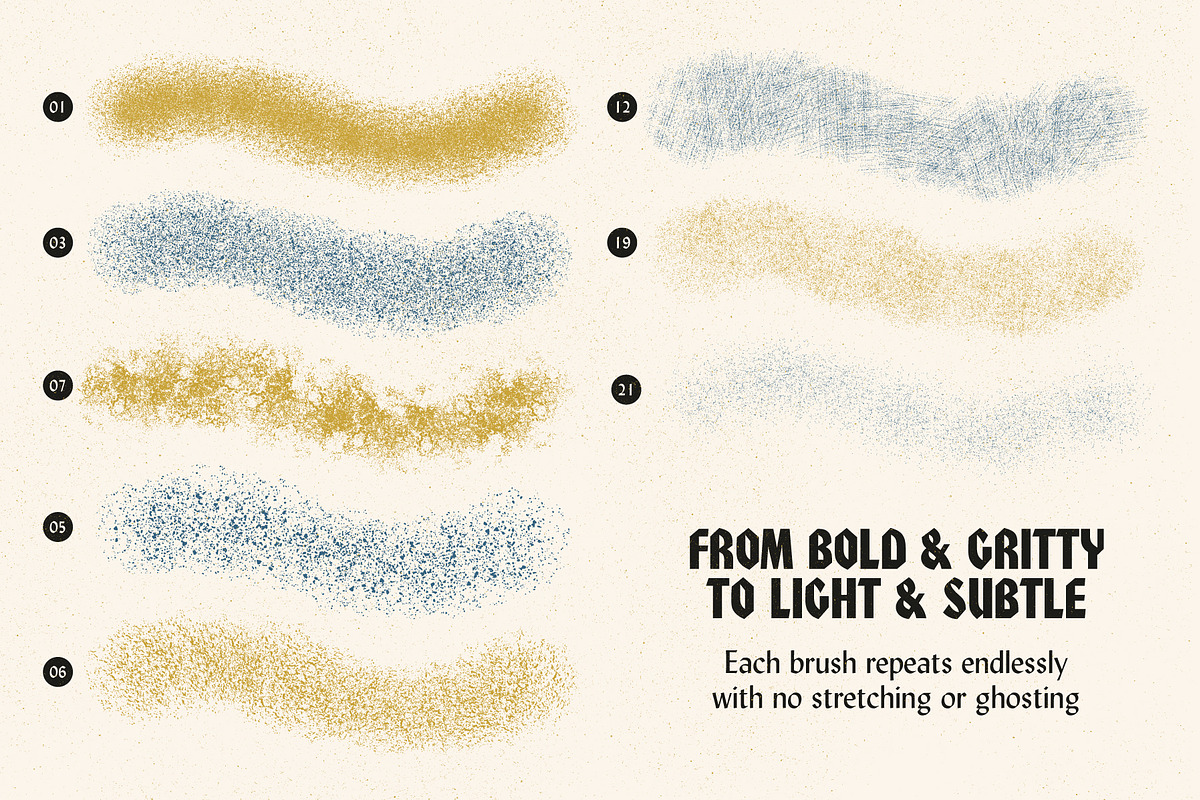 Grain Shader Brushes For Illustrator preview 4