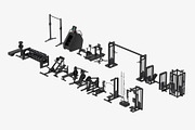 Low Poly Gym Equipments, an Object 3D Model by Artem Varnitsin (Thumbnail 2 of 6)