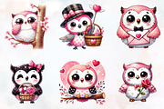 Cute Kawai Owl Valentine Sublimation, an Animal Illustration by RobertsArt (Thumbnail 2 of 7)