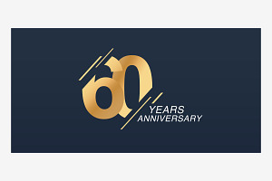 60 years anniversary vector icon, a Work Illustration by Darth Vector