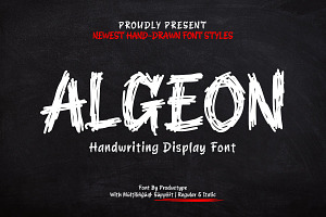 Algeon – Display Font, a Handwritten Font by productype1