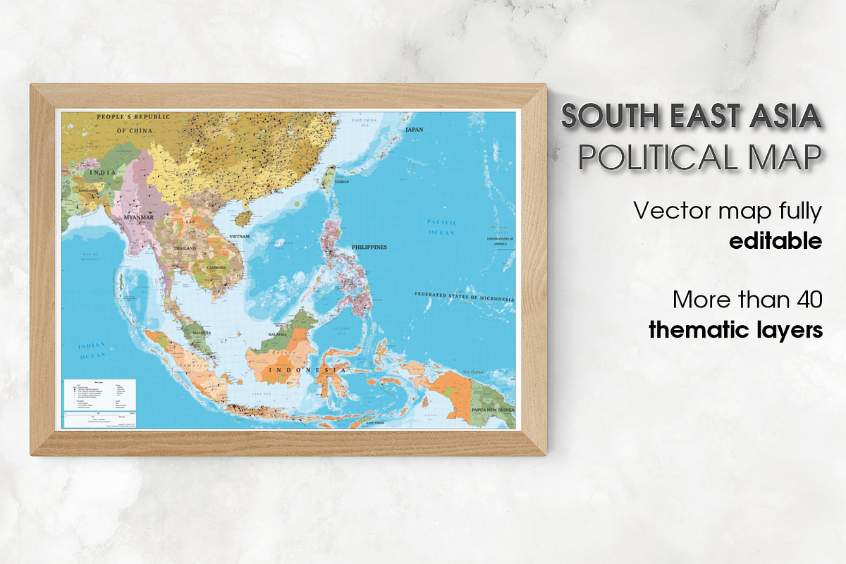 Political Map of South East Asia, an Education Illustration by Cartorical (Photo 2 of 10)