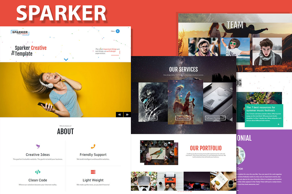 Sparker - Responsive Template, a Websites & App Template by Vishal Neswankar