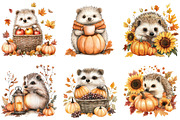Autumn Cute Hedgehog Sublimation, an Illustration by CitraGraphics (Thumbnail 4 of 6)