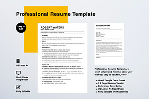 Teacher Resume Template, a Resume Template by KHIDD