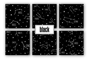 24 CONSTELLATION Seamless Patterns