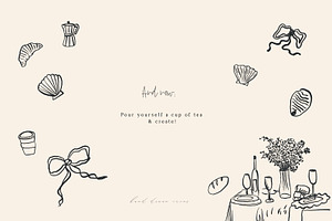 Hand Drawn Cosy Fall Line Art Icons