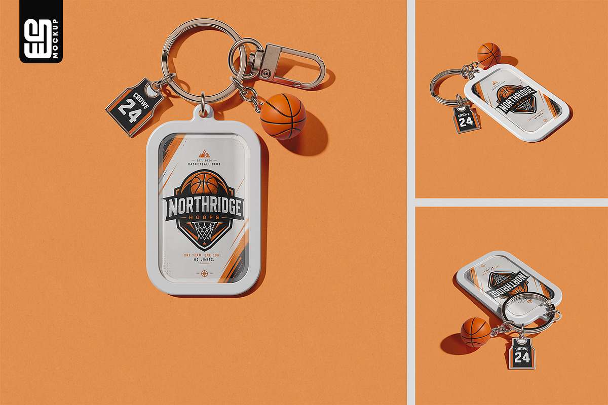 Basketball Keychain Mockup, an Advertising Mockup by SD Mockup (Photo 1 of 5)