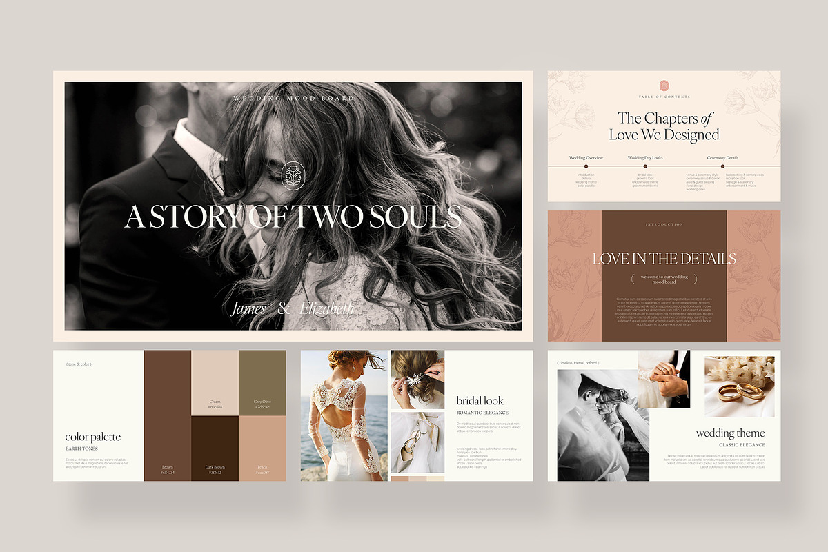 Wedding Mood Board Template, a Brochure Template by BrandPacks (Photo 2 of 6)