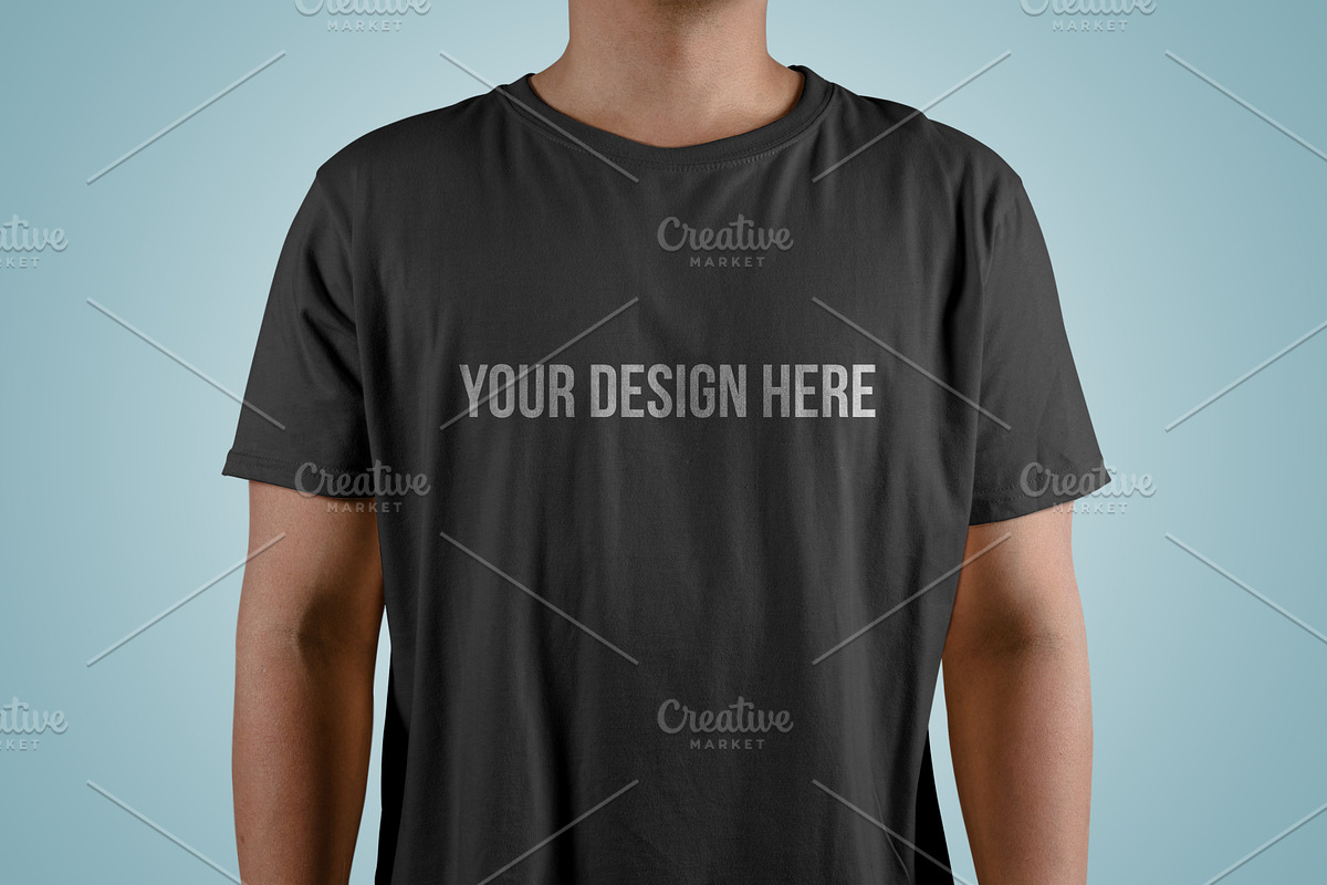 Male T-Shirt PSD Mockup, a Shirt Mockup by mwsart