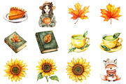 Yellow & Green Autumn Clipart PNG, an Illustration by CitraGraphics (Thumbnail 2 of 6)