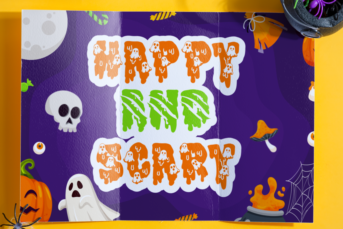Gothic Haunt -  Halloween Slime Font, a Font by PutraCetol Studio (Photo 6 of 11)
