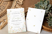 First Bee Day Invitation Set, an Invitation Template by Digital_Mind (Thumbnail 6 of 8)