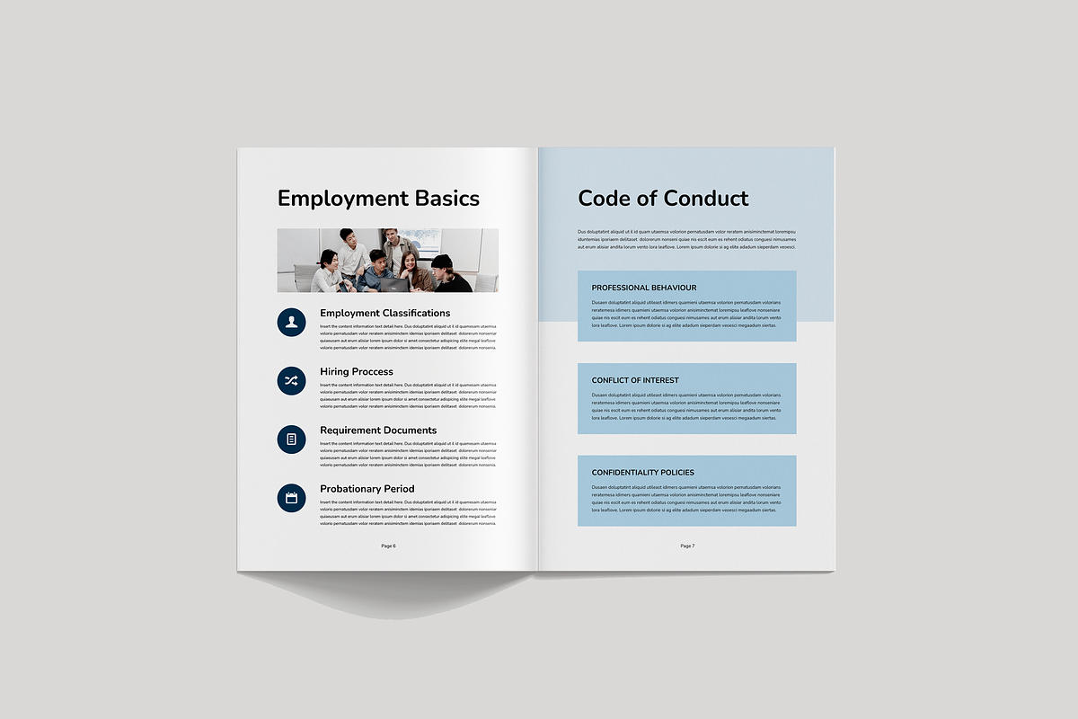 HR Employee Handbook, a Brochure Template by Leaflove (Photo 4 of 10)