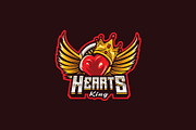 Crown Heart Mascot logo Template, a Branding & Logo Template by HasnainGFX (Thumbnail 3 of 3)