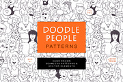 Doodle People Pattern Set, a Pattern Graphic by Savgraf (Thumbnail 1 of 6)