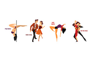 Dancing People Character Performing, a Person Illustration by TopVectors