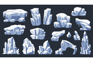 Blue icebergs, an Object Illustration by alexdndz