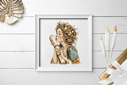 Whimsical Christmas Fairy Clipart, an Illustration by SinaCreation (Thumbnail 6 of 7)