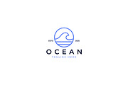 Minimalist Ocean Wave Logo Badge, a Branding & Logo Template by Signatoro (Thumbnail 1 of 3)