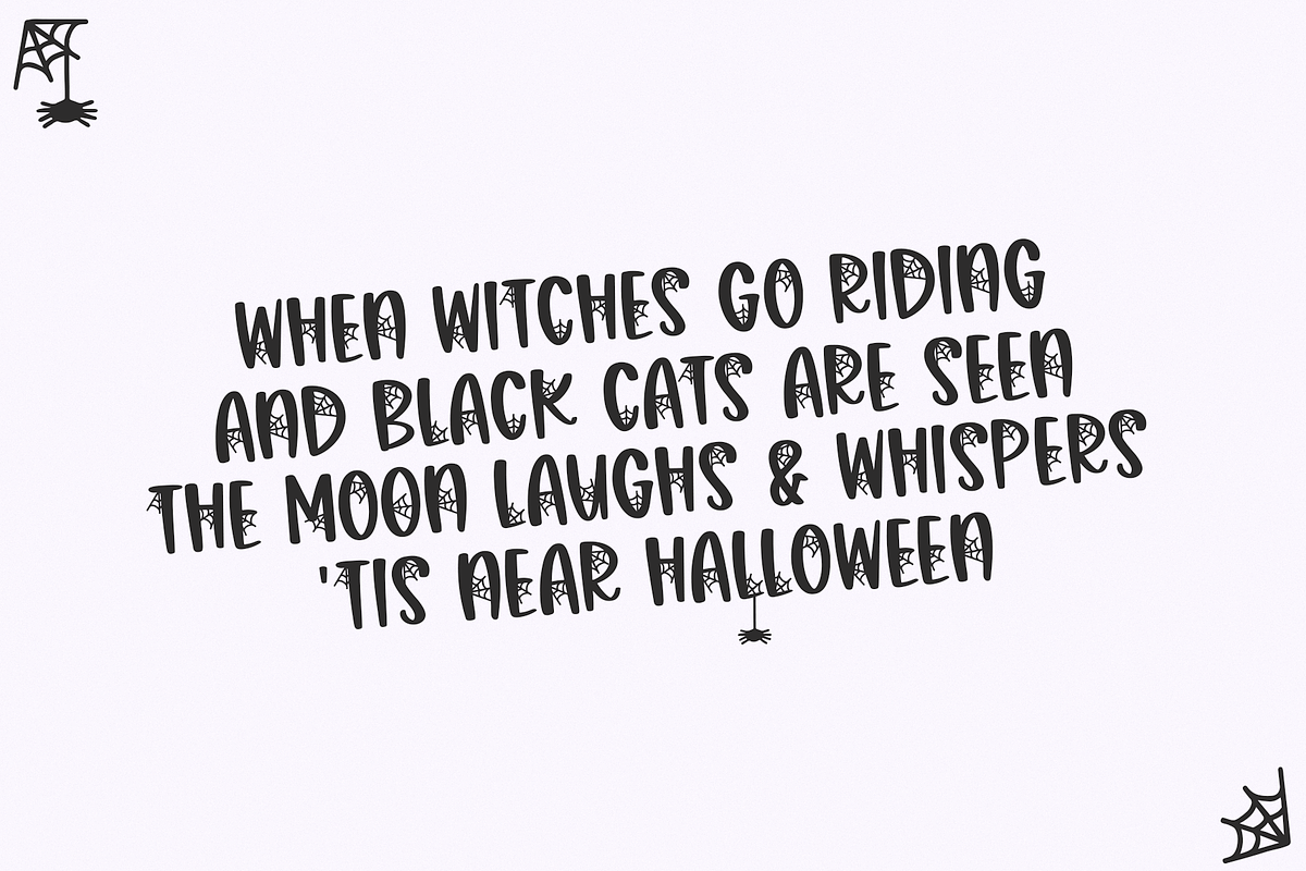 Spooked | Halloween Spider Web Font, a Font by KA Designs (Photo 5 of 8)