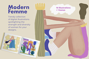 Modern Femme. Illustration.