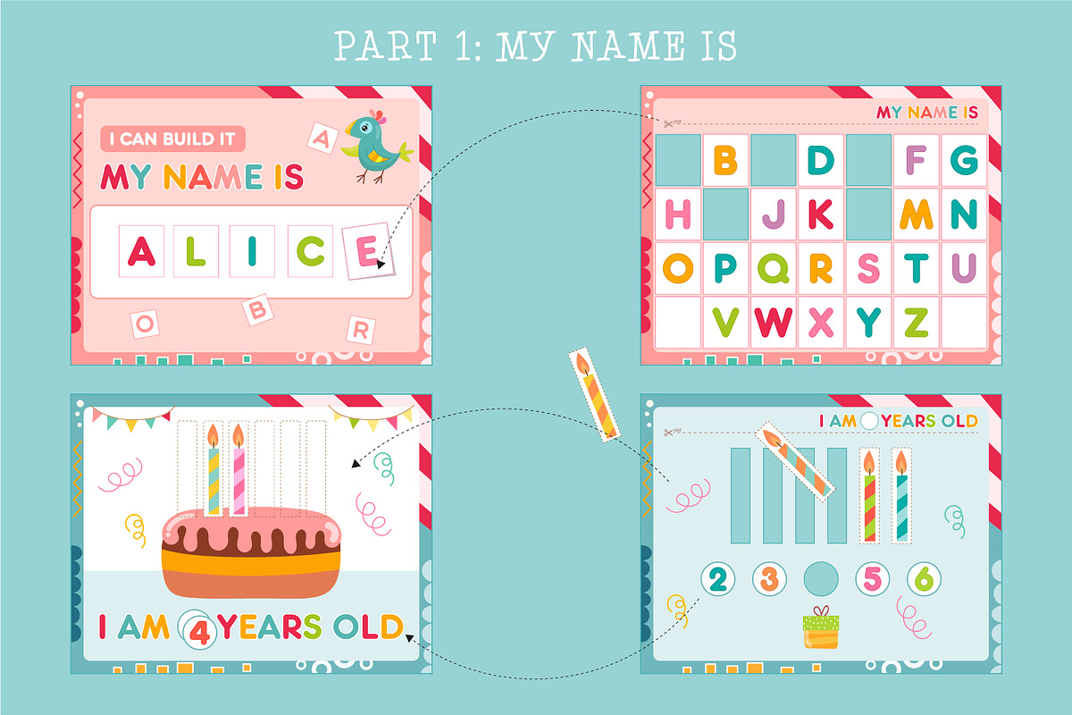 Kids Activities Cut and Glue 2-5 age, an Education Illustration by Nursery Art (Photo 2 of 9)