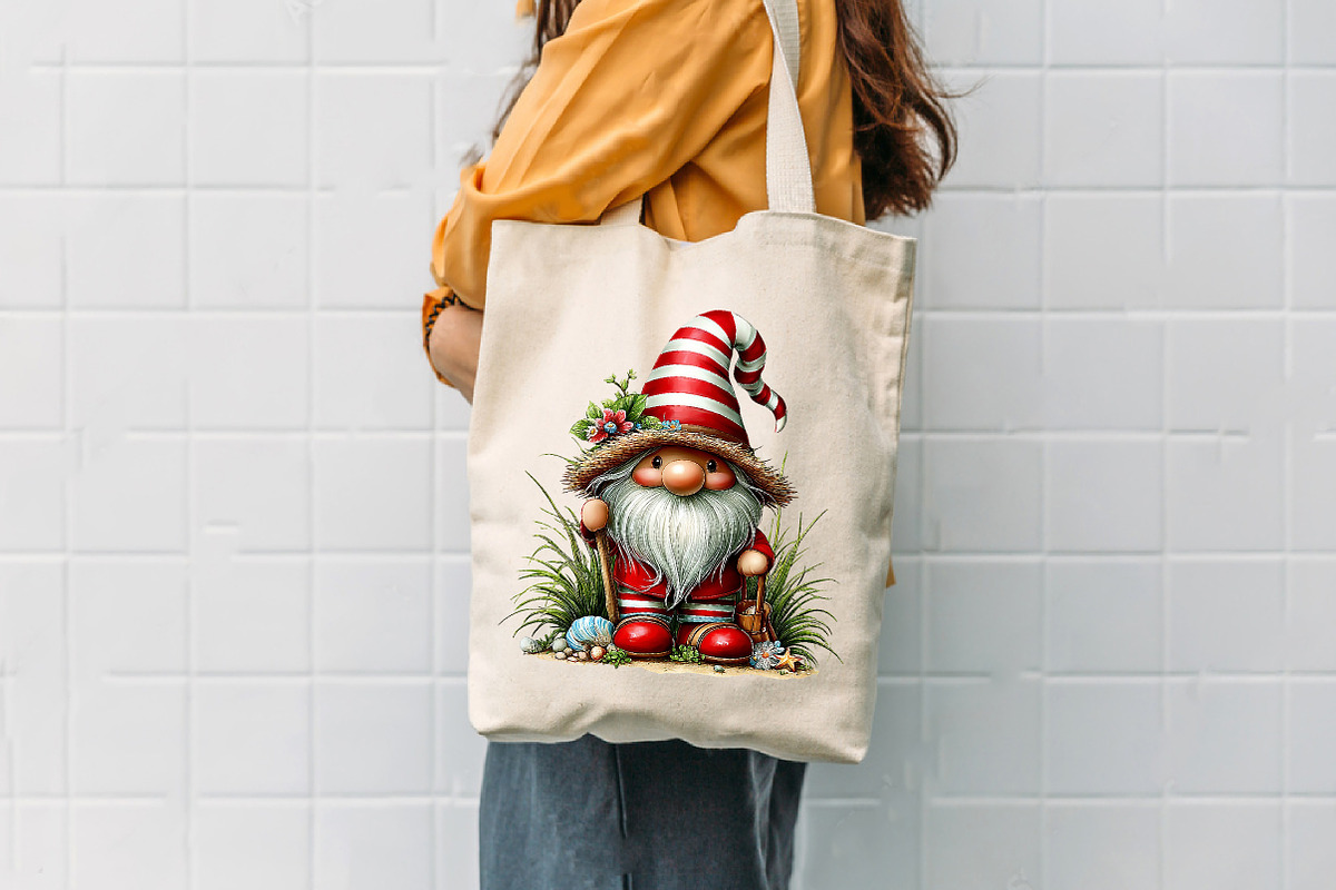 Watercolor Beach Gnome Clipart, an Illustration by CreationArt (Photo 2 of 7)