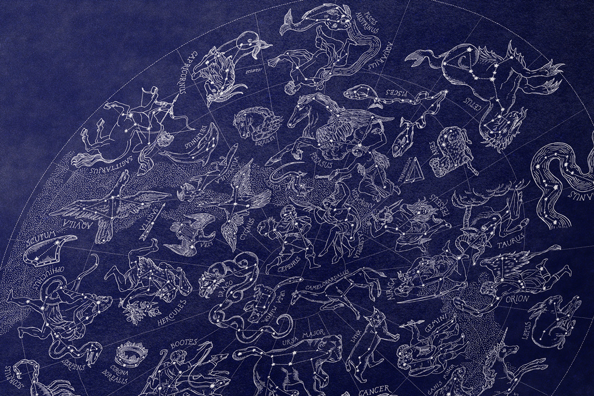 Sky Atlas 50 constellations, an Animal Illustration by ZiziMarket (Photo 2 of 5)