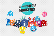 Media Monsters Social Media Icon Set, an Icon by NatBurger (Thumbnail 1 of 2)