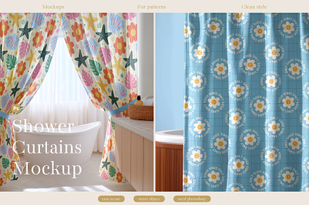 Shower Curtain Mockup