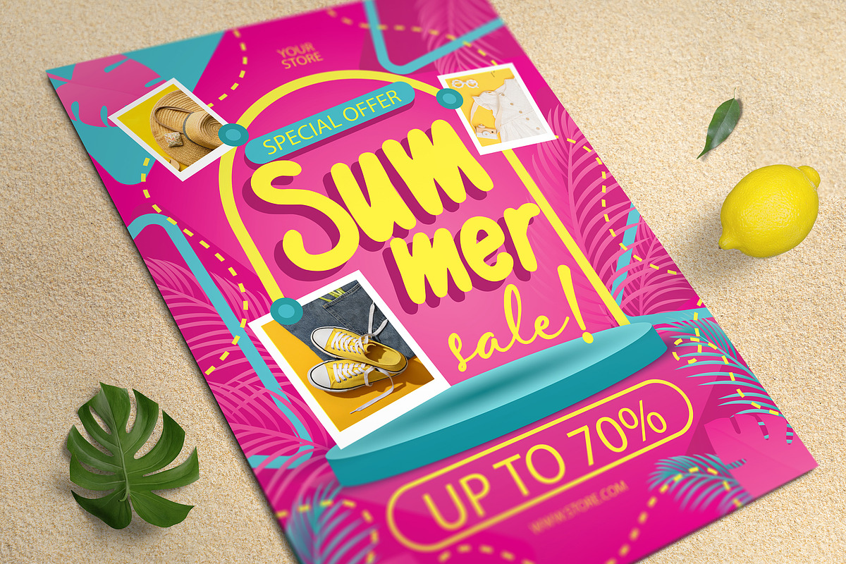 Summer Sale Flyer, a Flyer Template by Aarley Kaiven (Photo 1 of 2)