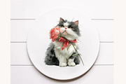 Valentine cat and dog clipart bundle, an Illustration by Designworld (Thumbnail 10 of 10)