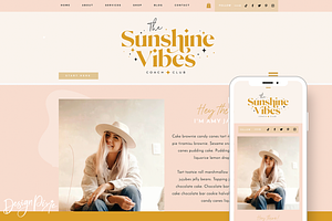 Wix Website Template Sunshine Vibes