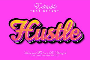 Hustle Text Effect Style | Vector, a Layer Style Add-On by padilah_a